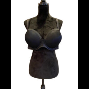 Ambrielle Bra ‎ Underwire 42D Strapless or w/ Strap Black w/ 4 Hooks